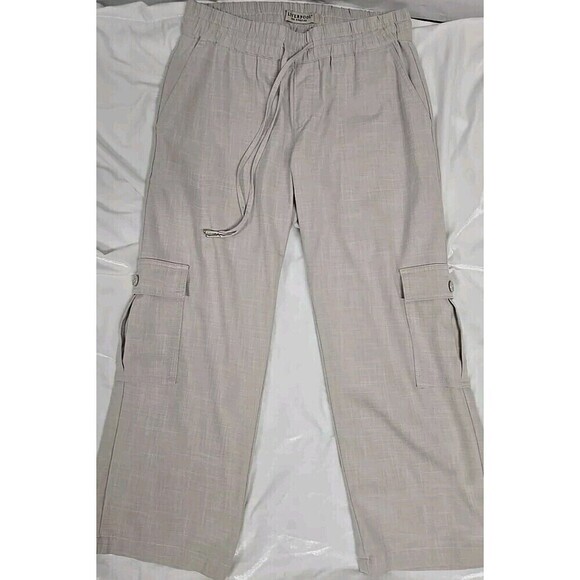 Liverpool Los Angeles Cargo Cropped Pants Oatmeal Beige Women’s 4/27 VGUC - Picture 8 of 8